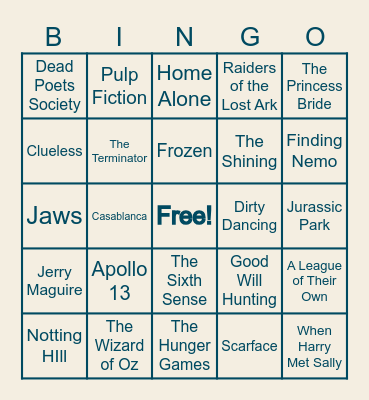 August Culture Club - Game 3 Bingo Card