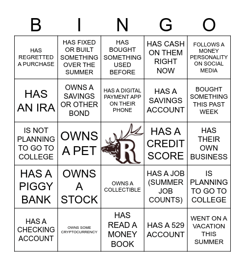 CLASSMATE BINGO Card