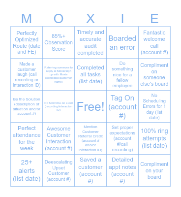 Organic Growth Bingo Card