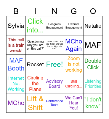 Laura Bingo Card