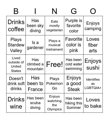 Wedding Bingo Card