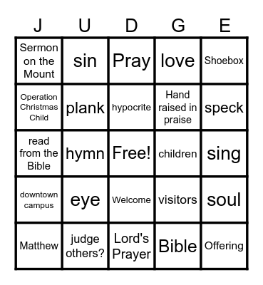 THE BIBLE DOESN'T SAY THAT Bingo Card