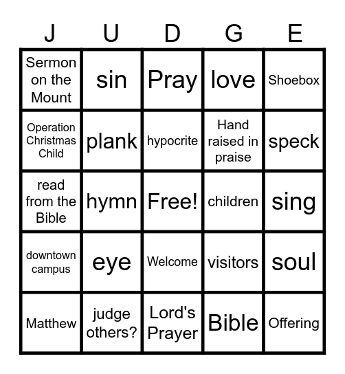 THE BIBLE DOESN'T SAY THAT Bingo Card