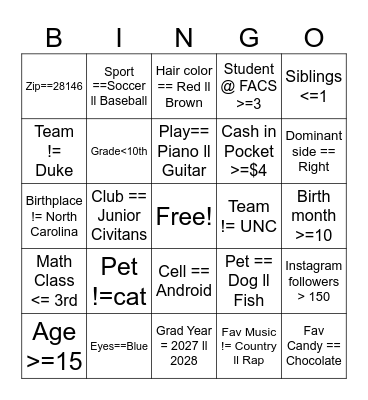 Adkins - Computer Science Principles Bingo Card