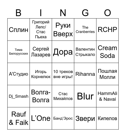 БИНГО Bingo Card