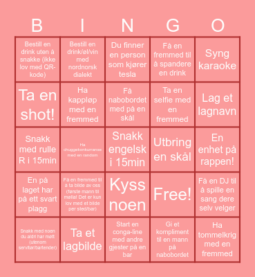 Pubcrawl 2024 Bingo Card