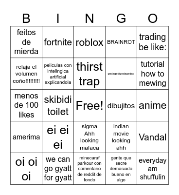 tus muertos reels Bingo Card