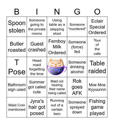 VMC BINGO Card