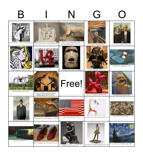 Night at the Museum: Battle of the Smithsonian Bingo Card