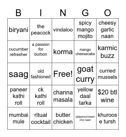 server bingo Card