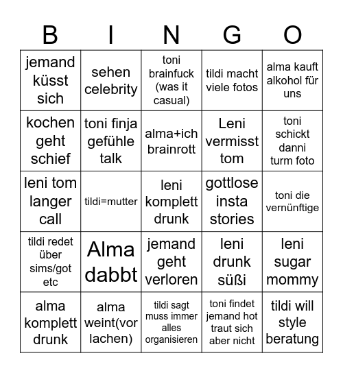 Berlin Bingo Card