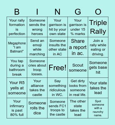 567 SVS Bingo Card