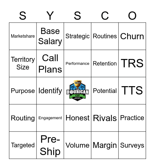 SYSCO!!! Bingo Card