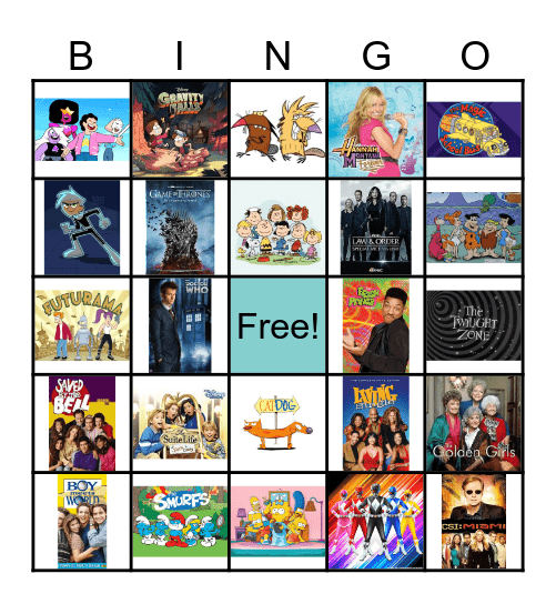 TV Shows Bingo Card