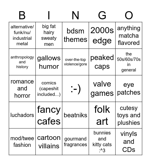what do you have in common with emil Bingo Card