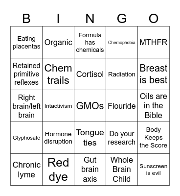 Woo Bingo Card