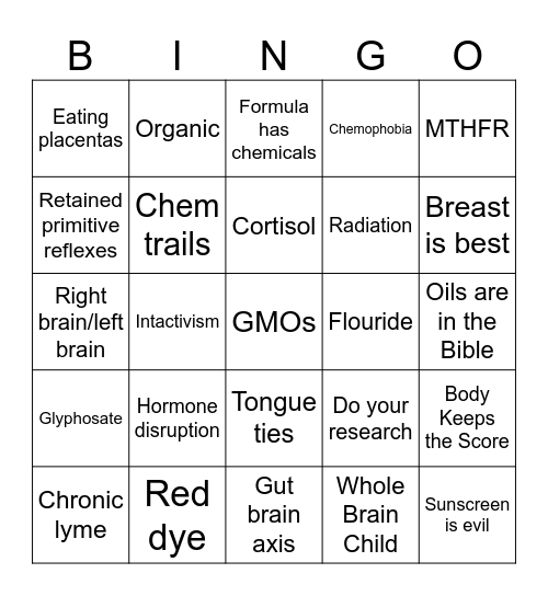 Woo Bingo Card