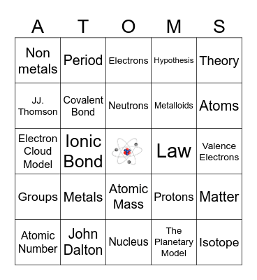 Unit 1 & 2 Bingo Card