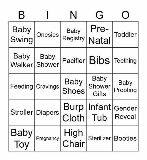 A Little Wild One Baby Shower Bingo Card