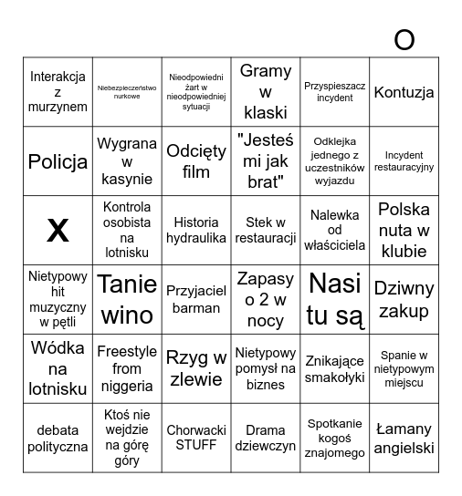 WAKACYJNE BINGO Card