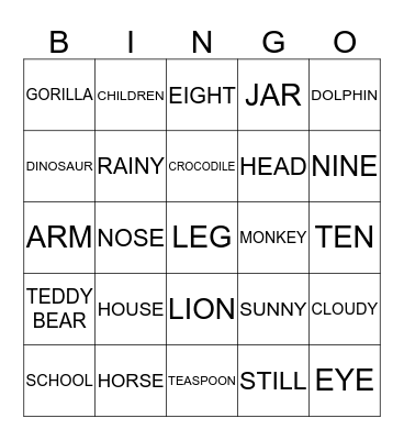 COME TO MY HOUSE Bingo Card