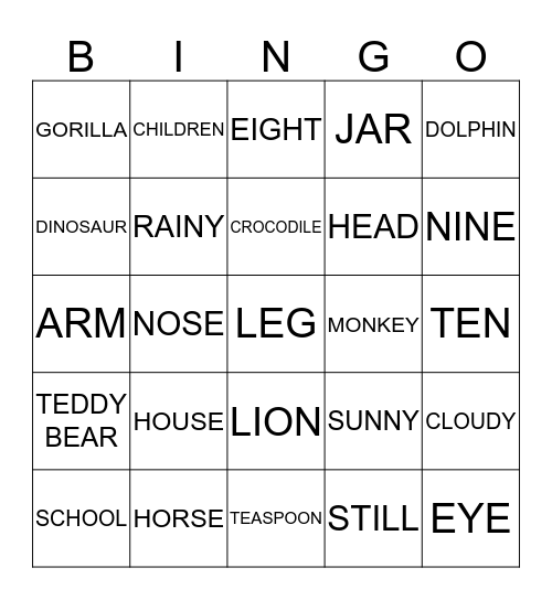 COME TO MY HOUSE Bingo Card