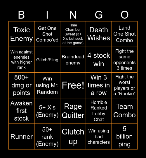 ABA Bingo Card