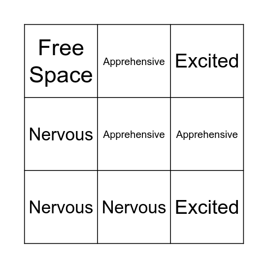 What will they say Bingo Card