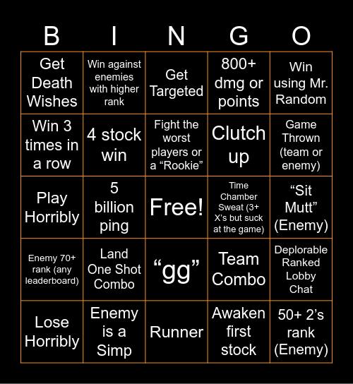 ABA Bingo V2 Bingo Card