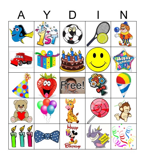 AYDIN'S BIRTHDAY BINGO! Bingo Card