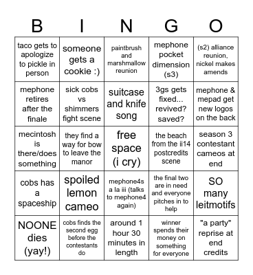 ii16 bingo Card