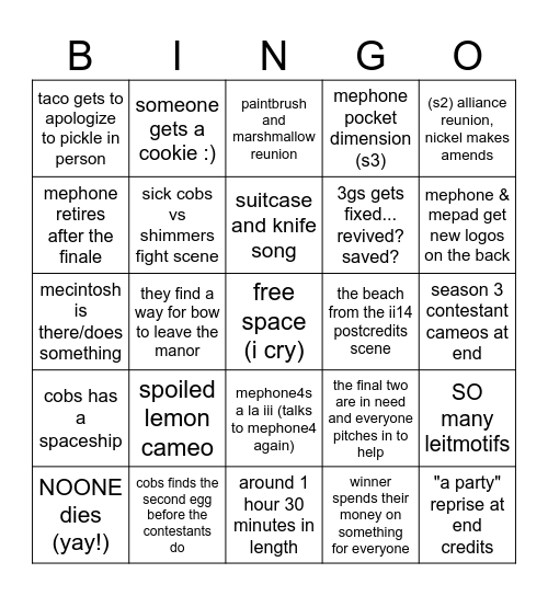 ii16 bingo Card