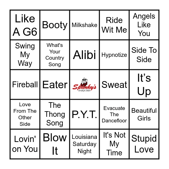 Spanky's Music Bingo 8/14/24 Bingo Card