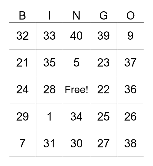 Number Bingo 1 75 Bingo Card number-bingo-1-75-bingo-card