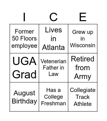 Rapport '3 In a Row' Ice Breaker Bingo Card