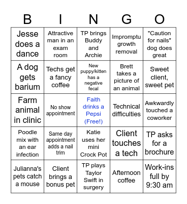Tech Week Bingo Card