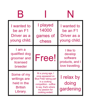 Squarcle Bingo Card