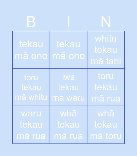 MILA'S BINGO! Bingo Card