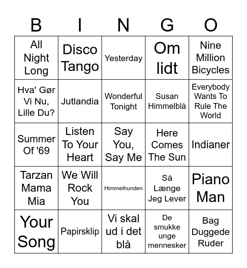 Housewarming BINGO Card