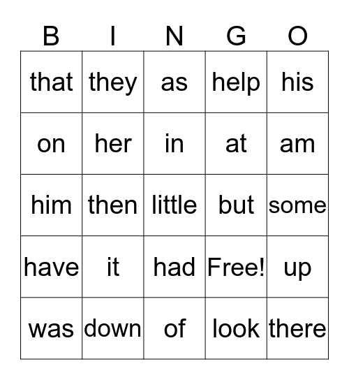 Violet's Sight Word List 2+Bingo Card