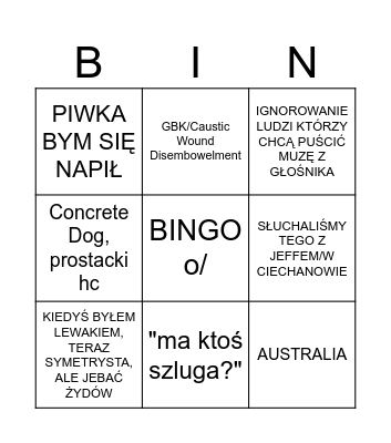 BAŻI BINGO Card
