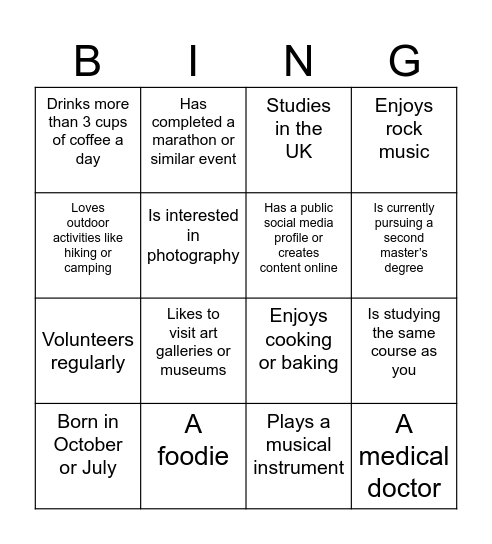 YKPSP HIL Bingo Card