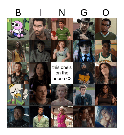 noah's character bingo Card