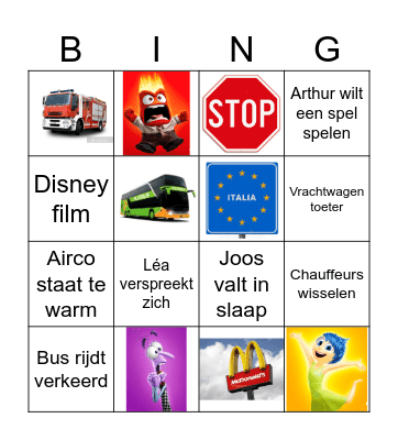 BUSBINGO Card