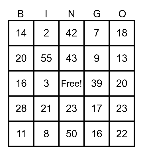 GEN8 BINGO - PLAY DAY Bingo Card