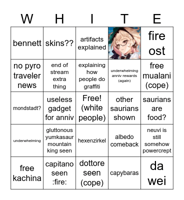 hi natlan Bingo Card