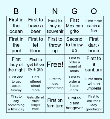 Bachelorito Gillito Bingo Card