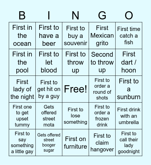 Bachelorito Gillito Bingo Card