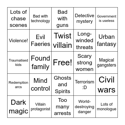 Mind of A Mercenary Bingo Card