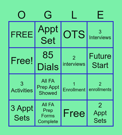 OGLE BINGO Card